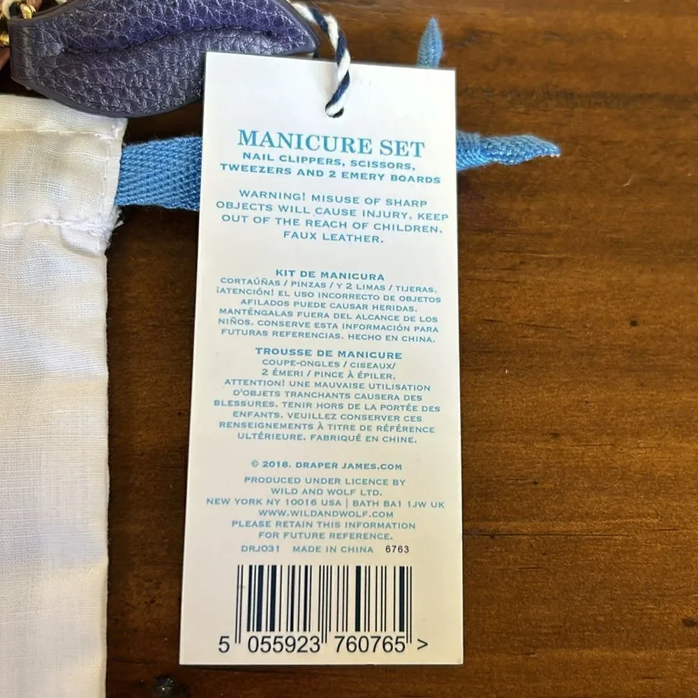 Draper James Manicure set with original dust bag NWT